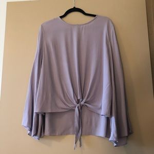 Impeccable Pig Lavender bell sleeve top